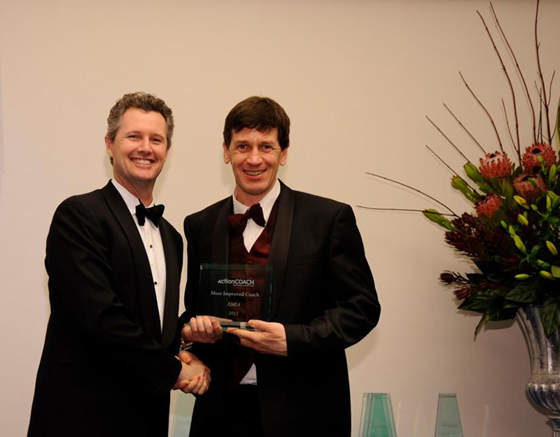 EMEA 2012 John Most Improved Coach Award with Brad