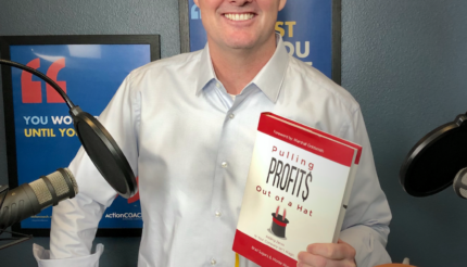 Brad Sugars with his new book Pulling Profits out of a Hat.