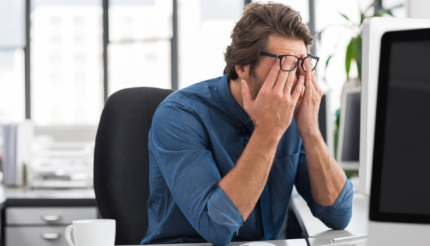 Stressed business owner